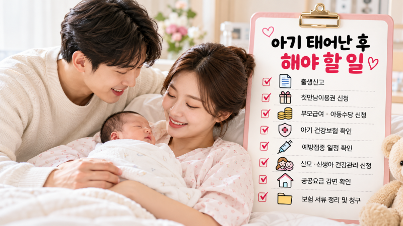 출산 남편할일 10가지｜아기 태어난 후 해야 할 일 출생신고부터 총정리