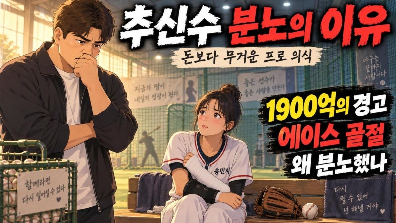 추신수 누적 연봉 1900억 분노, 송민지 손목 골절에 던진 프로 의식의 메시지