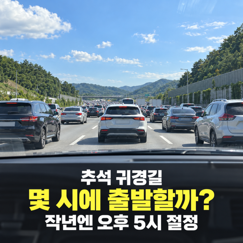 2026 추석 귀경길 몇 시에 출발할까? 작년 고속도로는 오후 5시 가장 막혔다.