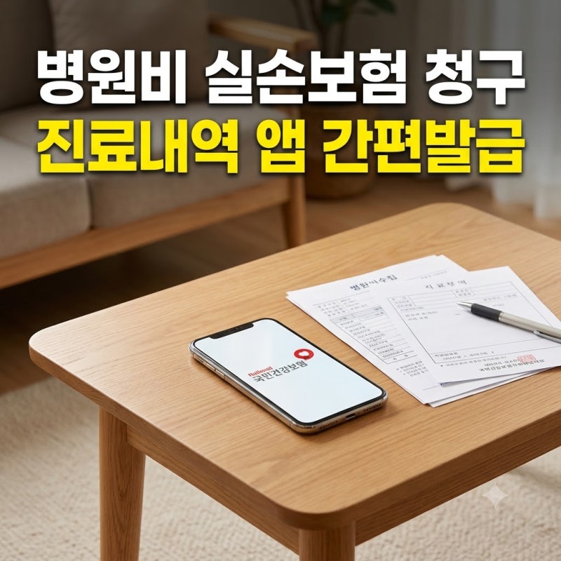 병원비 돌려받는 실손보험 청구서류 The건강보험 앱 진료내역 조회 발급법