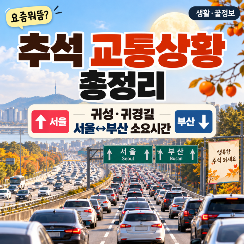 2026 추석 고속도로 교통상황 총정리｜귀성·귀경길 정체시간·서울 부산 소요시간