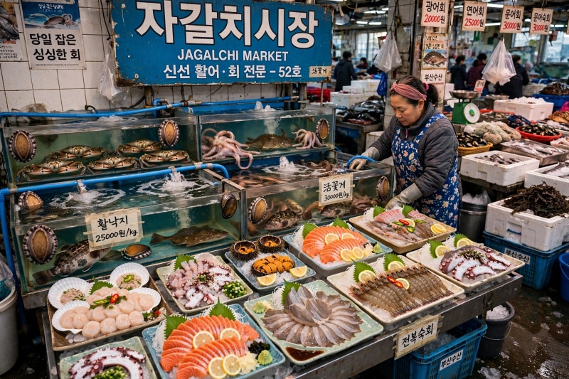 *부산 자갈치시장 해산물 - 회와 해산물의 성지에서 만나는 바다의 맛