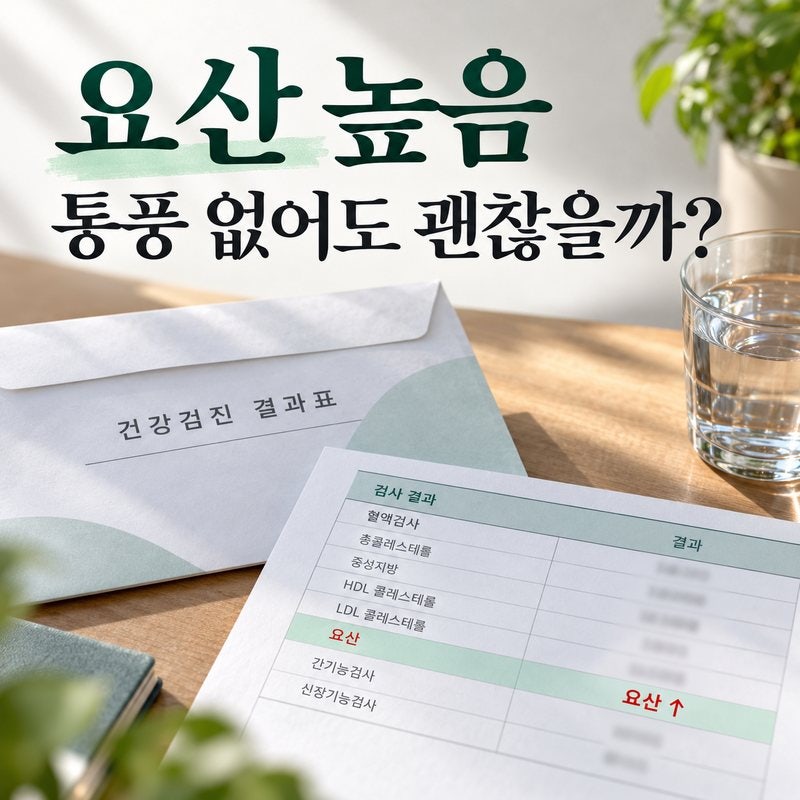 요산 수치 높게 나왔을 때｜통풍 없어도 확인해야 할까?