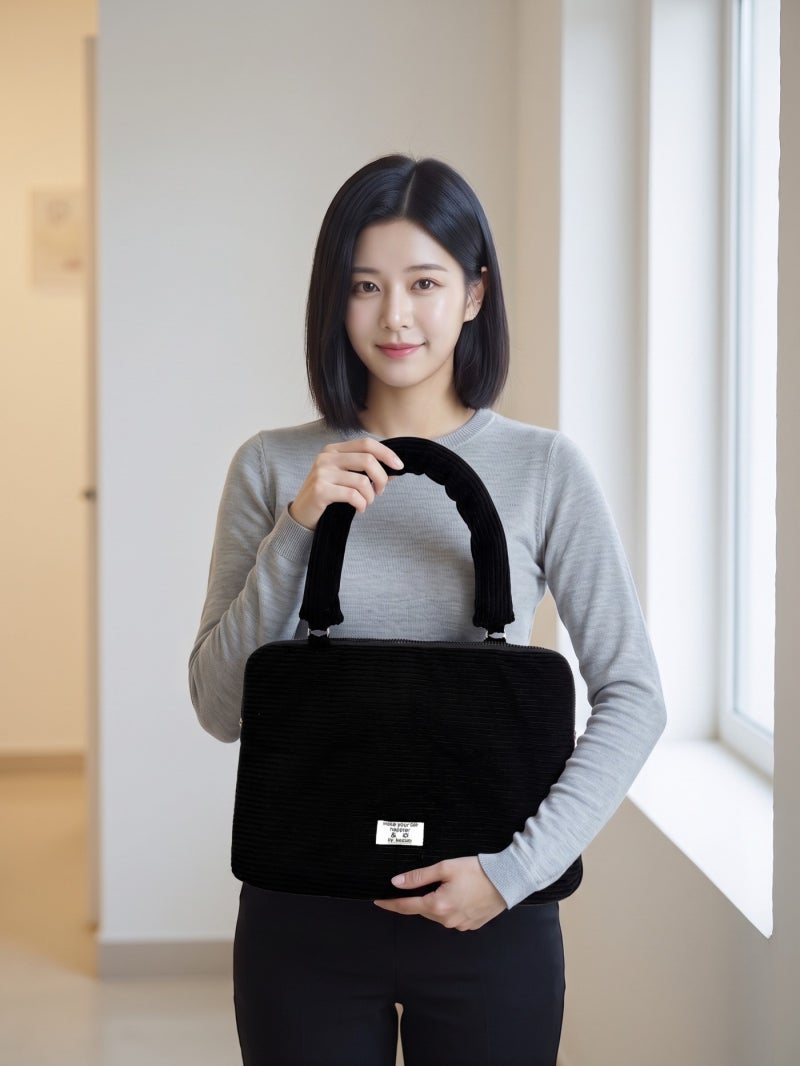 코듀로이 노트북 파우치 후기 — 핸드백처럼 예쁜 13~15인치 파우치