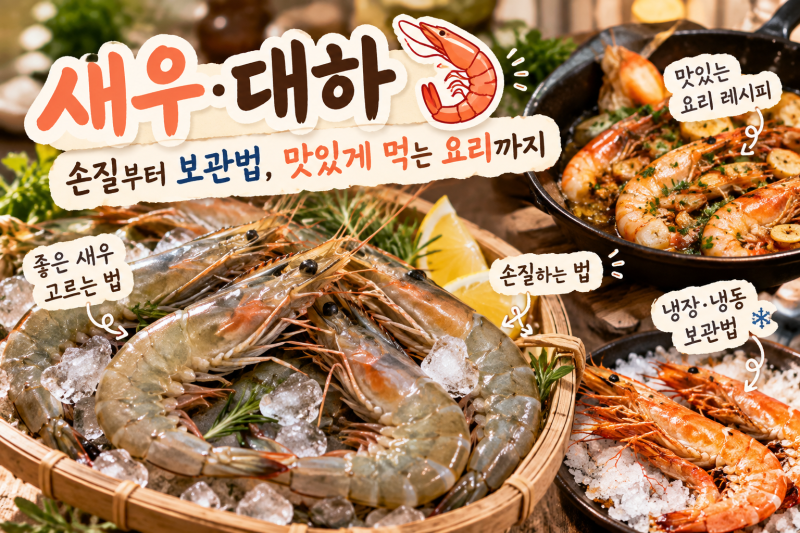 새우와 대하, 어떻게 손질하고 보관할까? 맛있게 먹는 방법까지