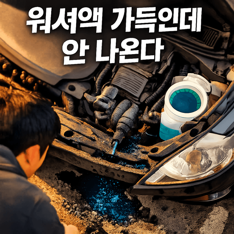 워셔액 가득인데 안 나온다? 펌프 고장 전 이것부터 보세요
