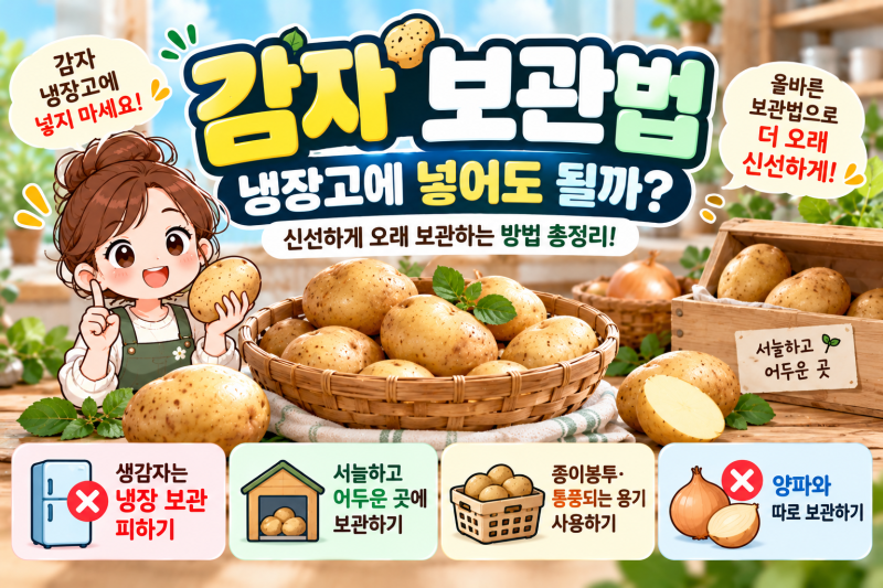 감자 보관법 총정리｜냉장 보관하면 안 될까? 오래 보관하는 방법