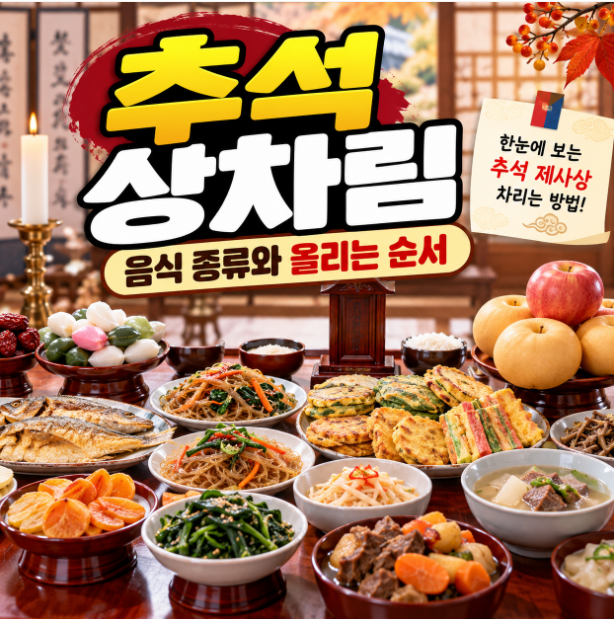 추석 제사상 아직도 헷갈린다면? 음식 종류·위치 총정리
