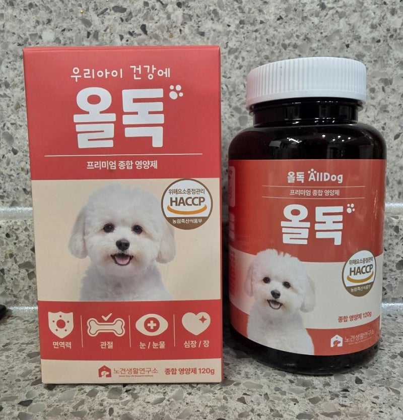 9살 푸들 강아지 종합영양제 올독 꾸준히 챙겨주기