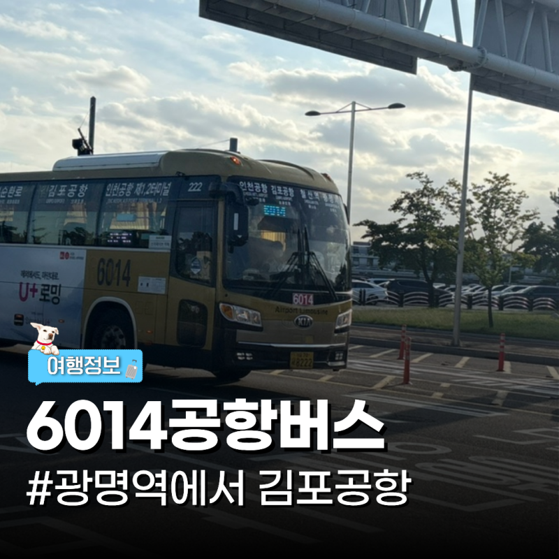 광명종합터미널 광명역 철산역에서 김포공항 인천공항버스 6014번 시간표 요금 타는곳 꿀팁