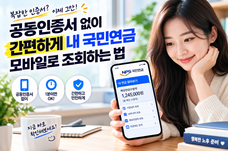 내 국민연금 예상수령액 쉽게 조회 확인하는 방법 (모바일 앱 기준)
