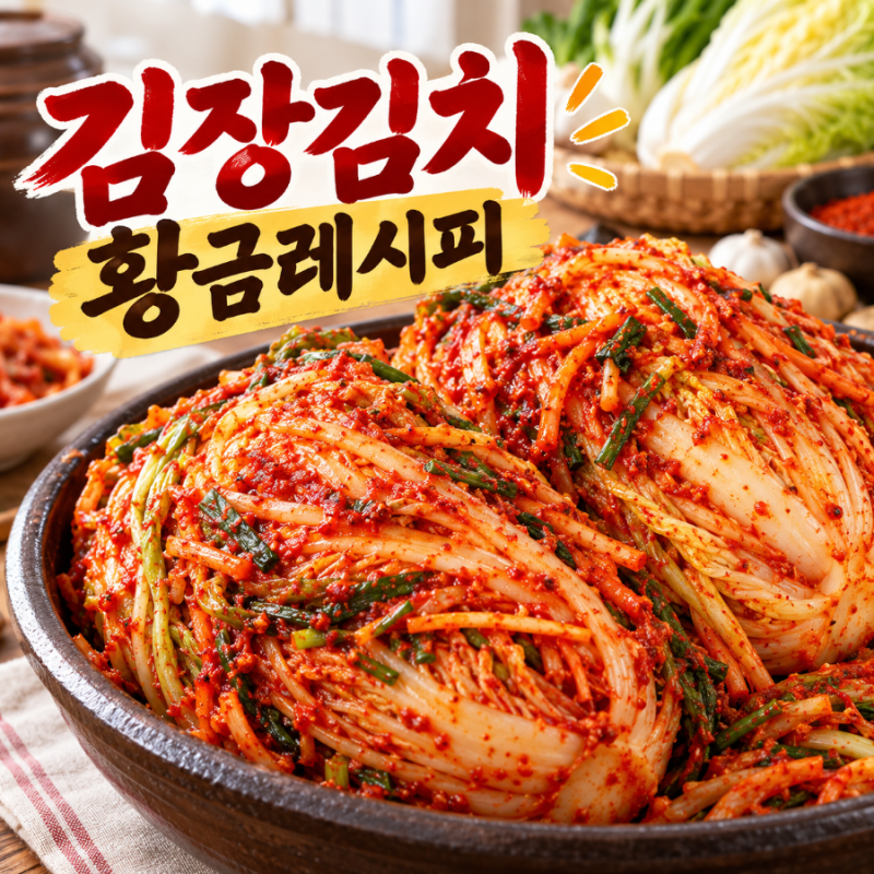 "김장김치" 황금레시피 배추 10포기 전날 절여 아삭하게 만드는 법