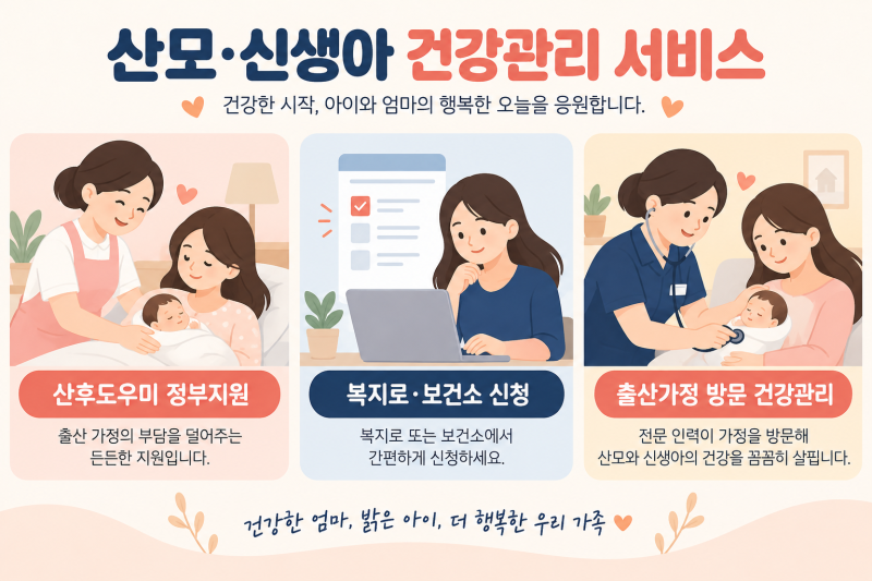 산모·신생아 건강관리 서비스 신청 방법｜산후도우미 지원 놓치지 마세요