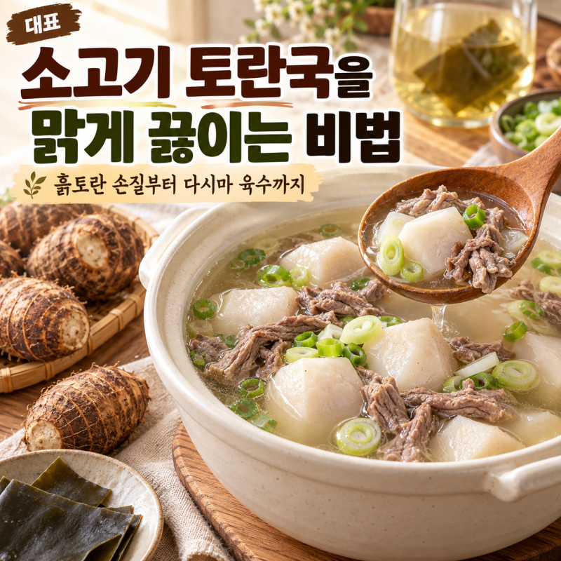 추석 명절음식 흙토란으로 소고기 토란국끓이는법