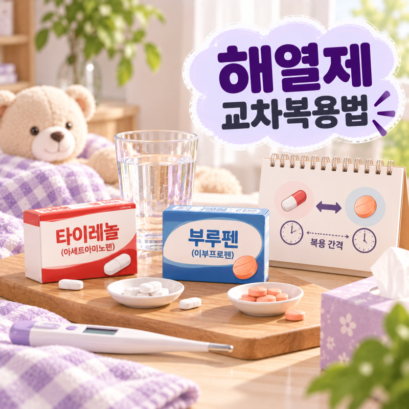 해열제 교차복용법, 타이레놀·부루펜 같이 먹어도 될까? 복용 간격과 주의사항
