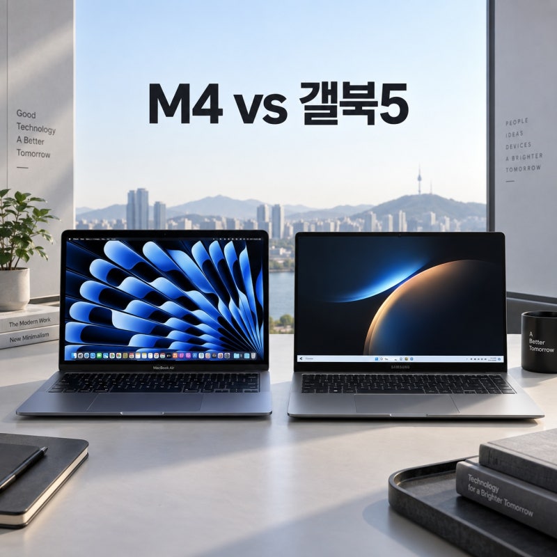 M4 맥북에어 vs 갤북5 프로, AI 코딩용 150만원대 노트북 산다면?