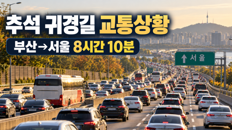 2026 추석 고속도로 교통상황, 부산→서울 8시간 10분…KTX 매진에 카셰어링 이용도 늘어