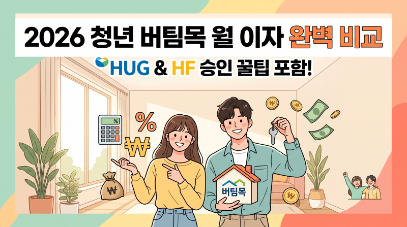 2026 청년 버팀목 전세자금대출 금액별 비교: 한도·금리·대출액별 월 이자 지출액 디테일 분....