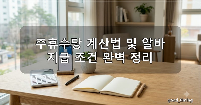 주휴수당 계산 방법과 지급 조건 알바 시급 계산기 활용법