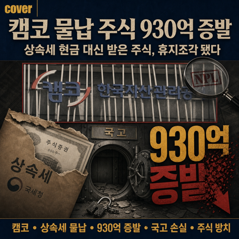 상속세 주식 물납 930억 증발 캠코 방치에 37억 주식이 40만원 된 진짜 이유