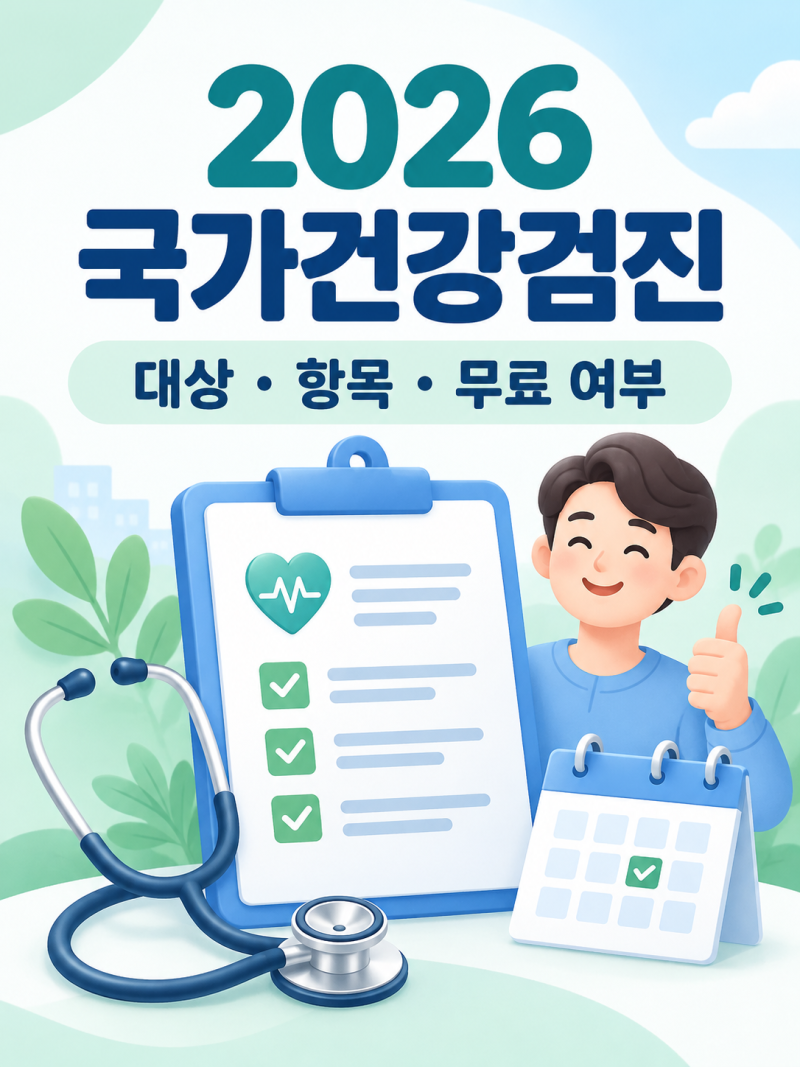 2026 국가건강검진 대상자 조회｜검진 항목·무료 여부·미수검 영향 총정리