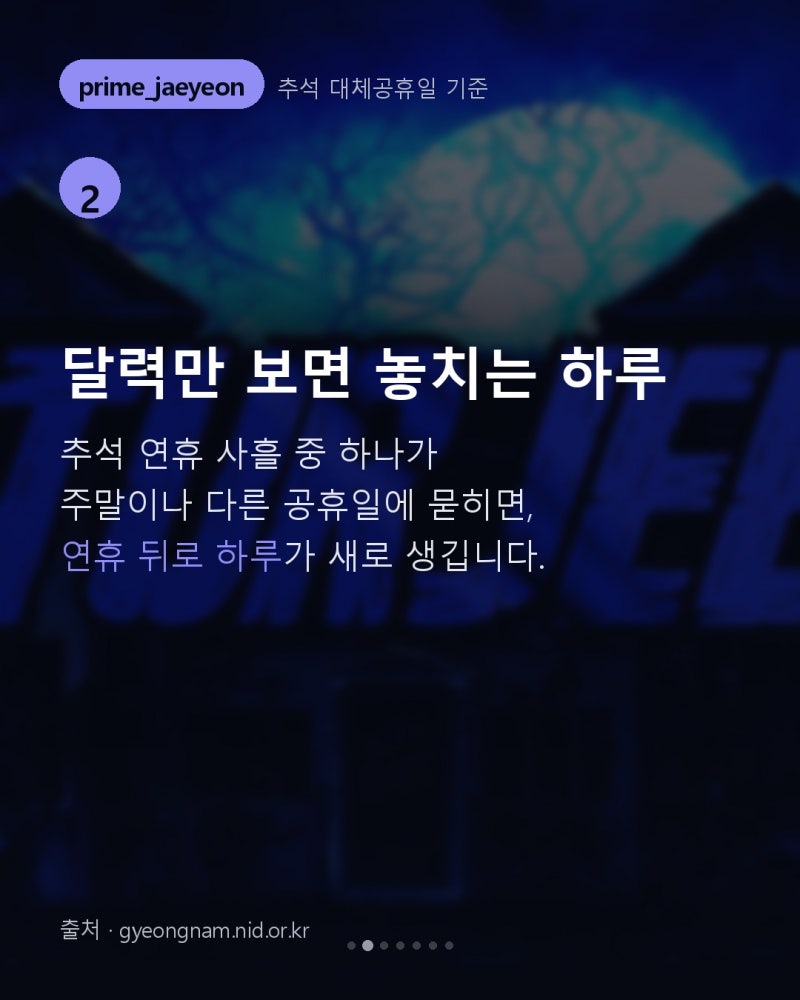 추석 대체공휴일 기준, 연휴가 겹치면 하루 더 쉽니다