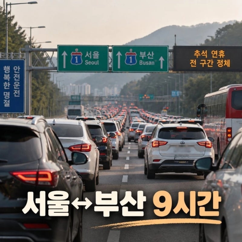 2026 추석 고속도로 교통상황 귀경길 정체 실시간 확인 방법