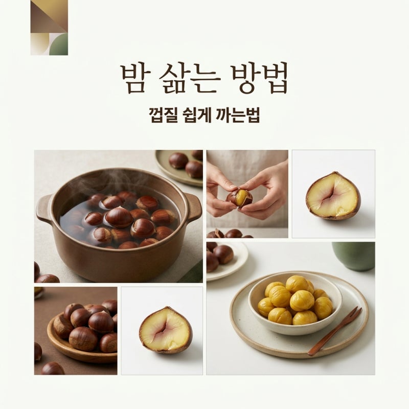 밤 삶는 방법 완벽 정리! 소금물 세척부터 25분 타이머까지