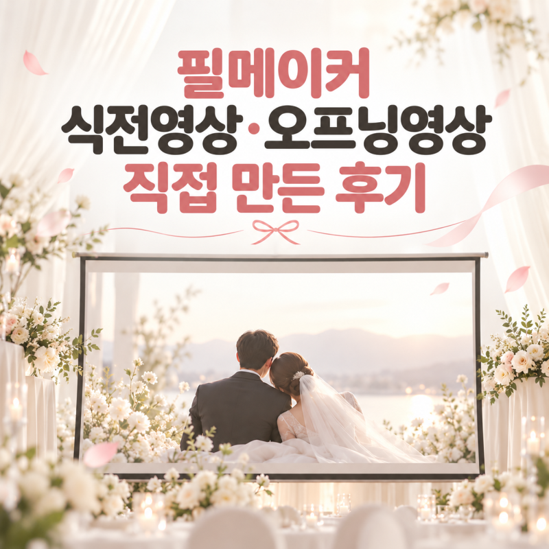 결혼식 식전영상 만들기, 오프닝영상과 차이부터 필메이커 제작 방법까지