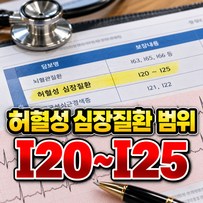 허혈성 심장질환 범위 I20~I25 진단비 못 받는 이유,약관 연도 기준
