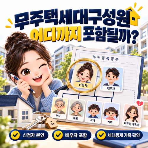 공공임대 신청할 때 ‘무주택세대구성원’ 정확히 어디까지 포함될까?