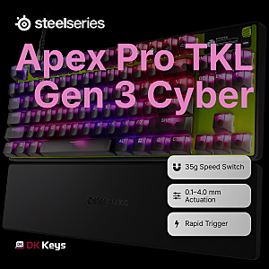 SteelSeries Apex Pro TKL Gen 3 Cyber, 35g Speed 스위치는 자석축의 체감을 어디까지 바꾸나