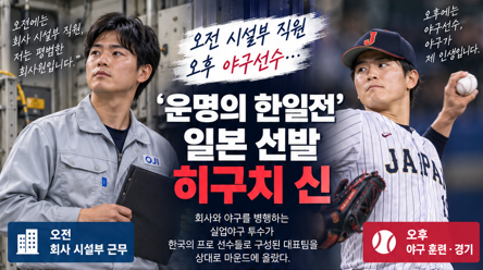 “오전엔 시설부 직원, 오후엔 야구선수” 히구치 신…한국 프로 타선 0점 묶었다