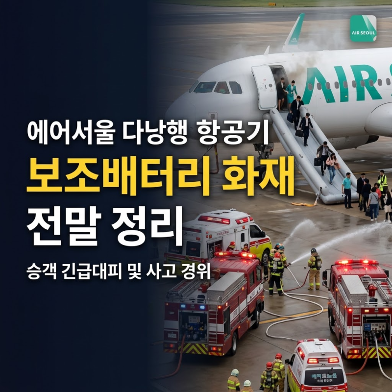 에어서울 다낭행 항공기 보조배터리 화재, 전말 정리