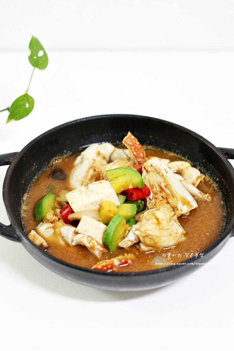 꽃게 된장찌개 냉동꽃게요리 꽃게된장찌개레시피