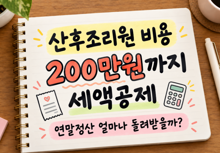 산후조리원 비용 200만원까지 세액공제 8편｜연말정산 얼마나 돌려받을까?