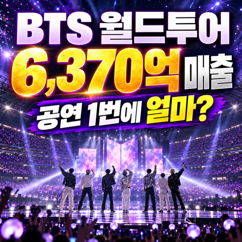 BTS 월드투어 6,370억 매출, 공연 한 번에 얼마 벌었을까?