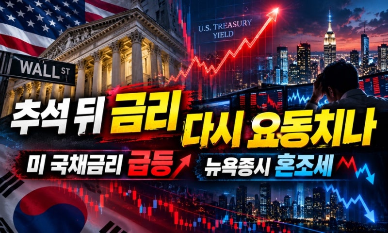 추석 끝나고 증시, 다시 흔들릴까?…미 국채금리 급등이 신경 쓰이는 이유