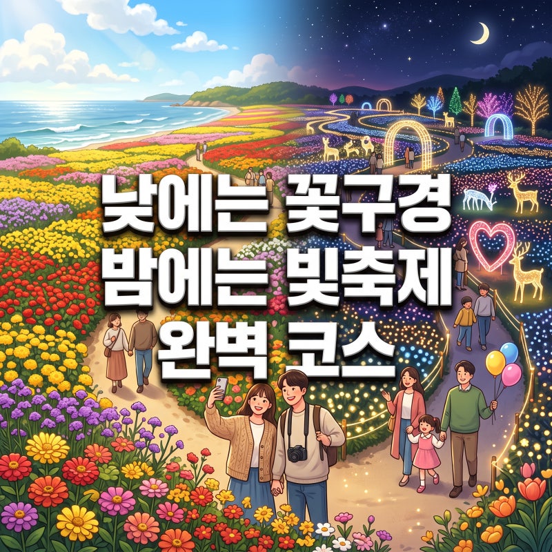 태안 가을꽃박람회 꽃구경 갔다 야간 빛축제까지 챙긴 비결
