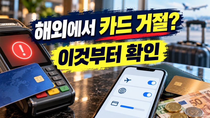 해외에서 카드 결제 거절될 때 당황하기 전 확인할 것