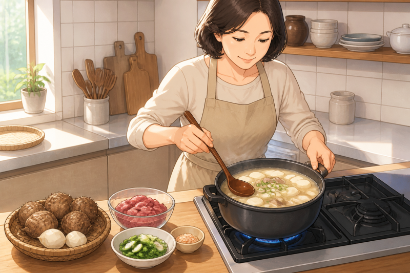 토란국 부드러운 토란이 맑게 익는 재료 순서