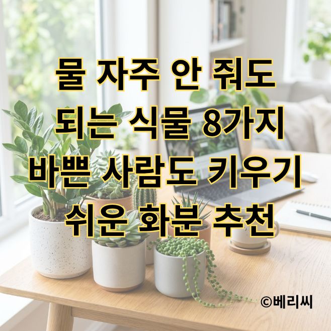 물 자주 안 줘도 되는 식물 8가지｜바쁜 사람도 키우기 쉬운 화분 추천
