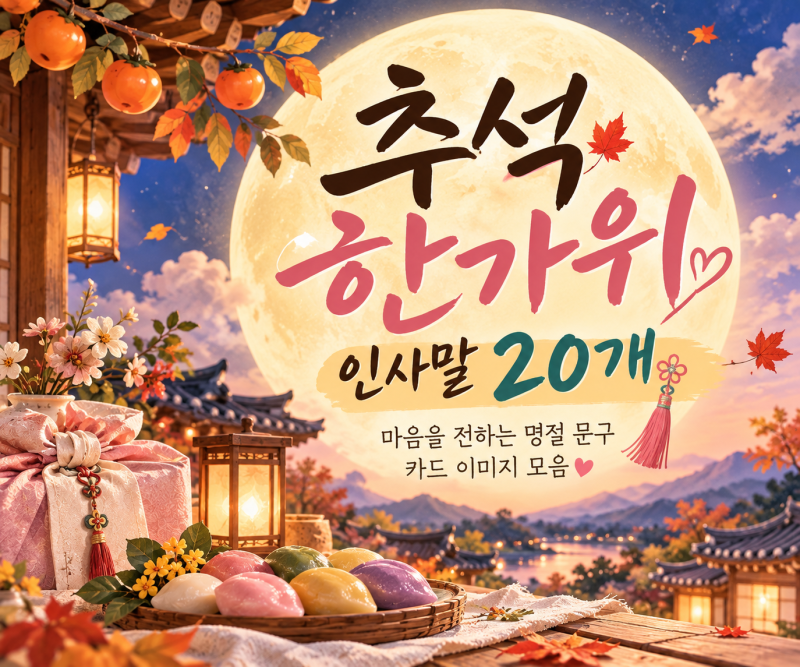 추석 인사말 모음, 한가위 명절 문구 카드 이미지 20개