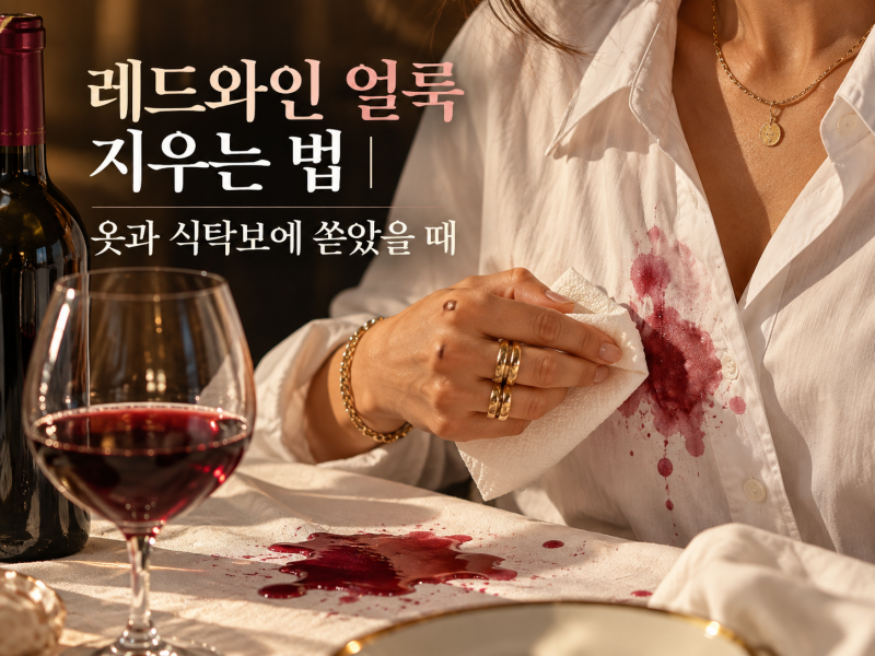 레드와인 얼룩 지우는 법｜옷과 식탁보에 쏟았을 때