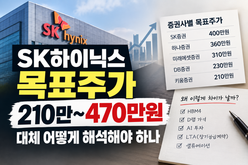 SK하이닉스 목표주가 210만~470만원… 대체 어떻게 해석해야 하나