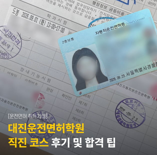 [운전면허 취득기③] 도로주행 한 번에 붙는 법 | 대진운전면허학원 직진 코스 후기 및 합격 ....