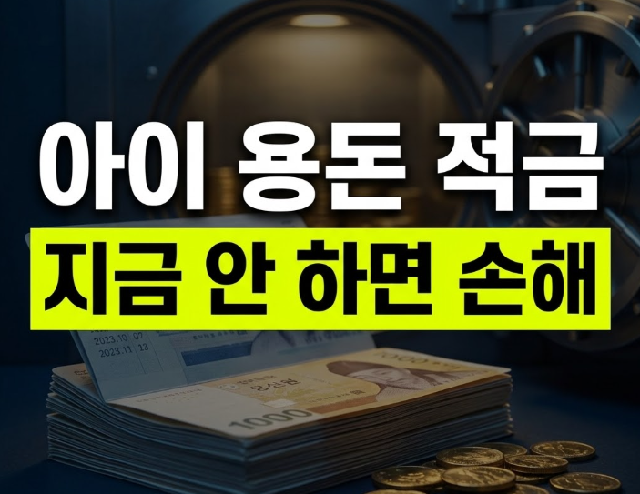아이들 추석 용돈, 그냥 두지 마세요!!미성년자 자녀 적금 추천 및 주의사항