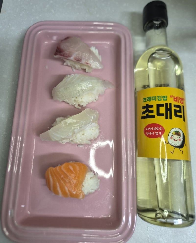 유부초밥초대리 크래미김밥우동집 비법 수제초대리 300ml 활용해서, 집에서 연어초밥소스 활....