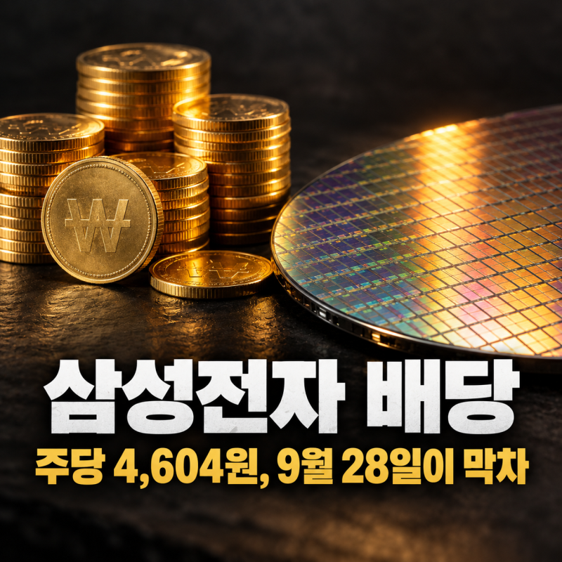 삼성전자 3분기 배당: 주당 4,604원 추정…9월 28일이 막차
