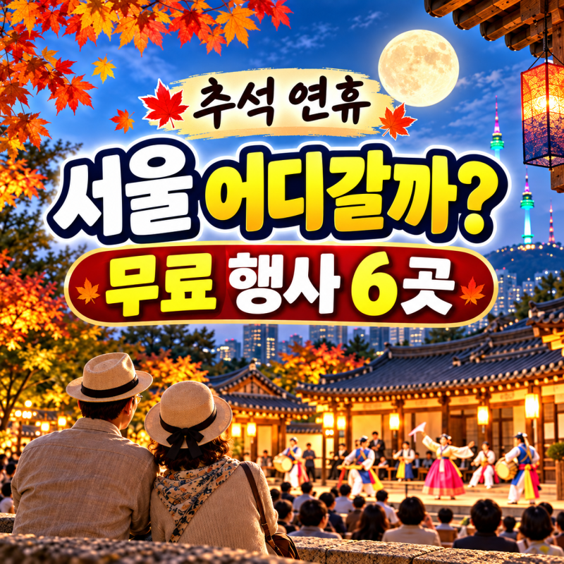 2026 추석연휴 가볼만한곳 서울, 무료 중심 행사·공연 6곳 일정 총정리